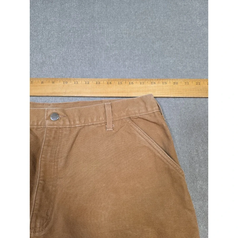 Carhartt Flannel Lined Carpenter Tan Pants Workwear B111-BRN Men's 40x32